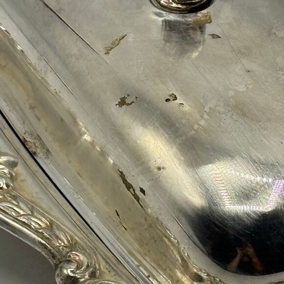 Vintage Sheridan Silver Plated Butter Dish With Glass Insert - Picture 3 of 9